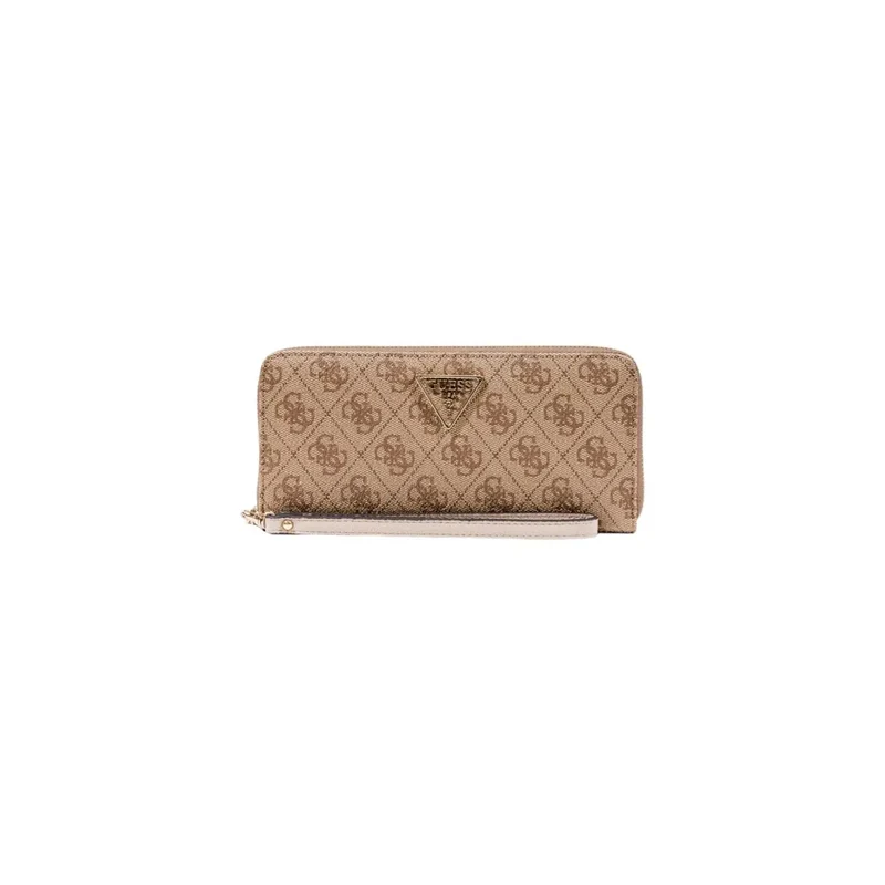 Guess Grau Print Zip Brieftasche mit mehreren Fächern