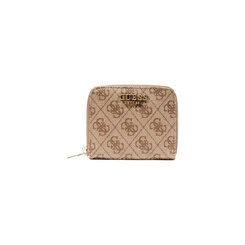 Guess Women Beige Print Zip Geldbörse Herbst Winter Kollektion