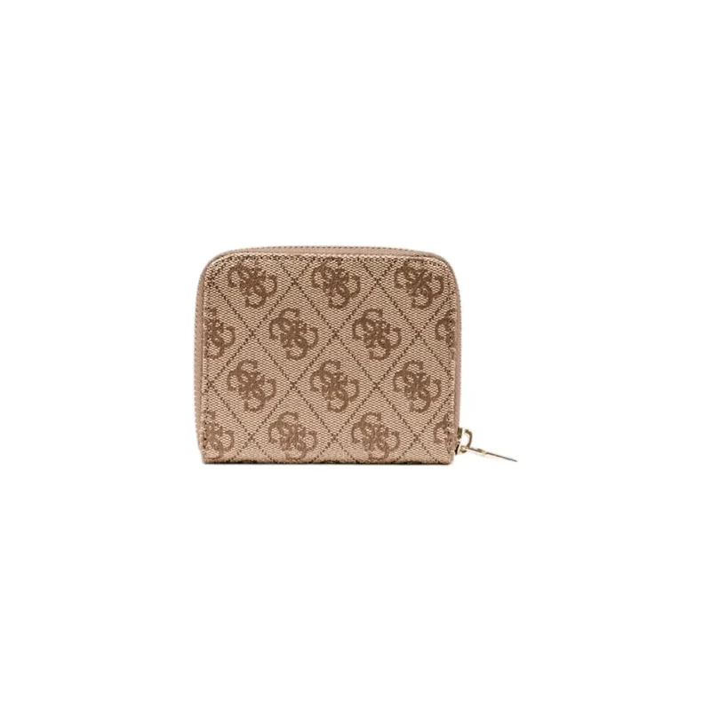 Guess Women Beige Print Zip Geldbörse Herbst Winter Kollektion