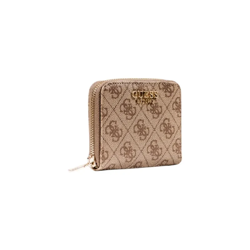 Guess Women Beige Print Zip Geldbörse Herbst Winter Kollektion