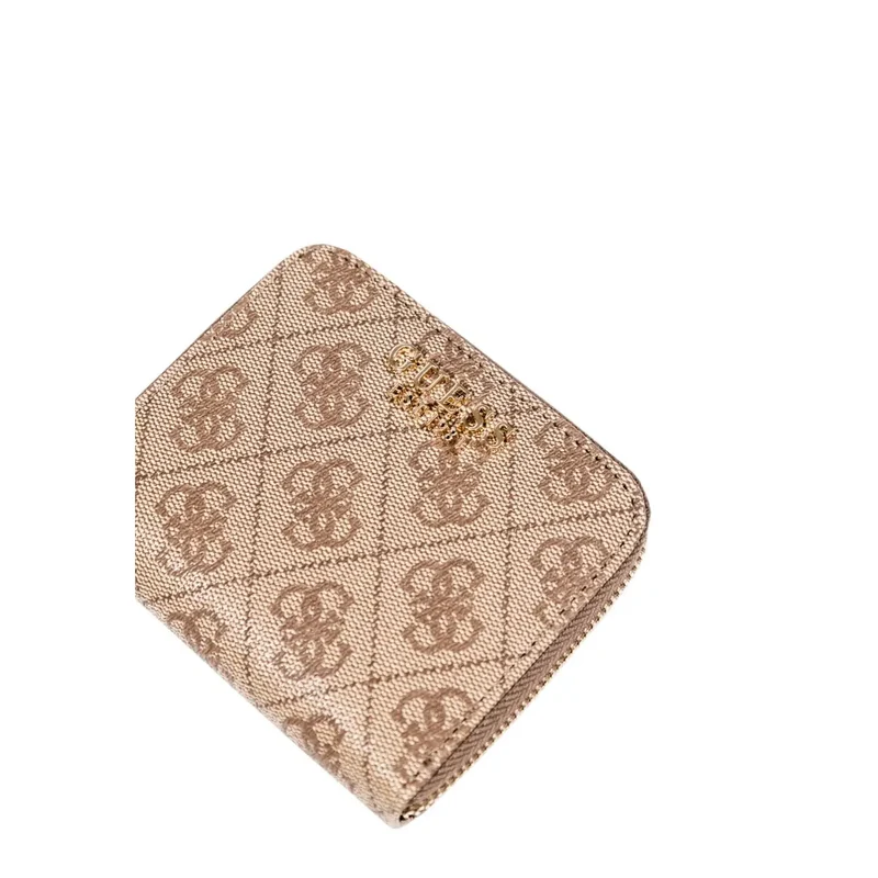 Guess Women Beige Print Zip Geldbörse Herbst Winter Kollektion
