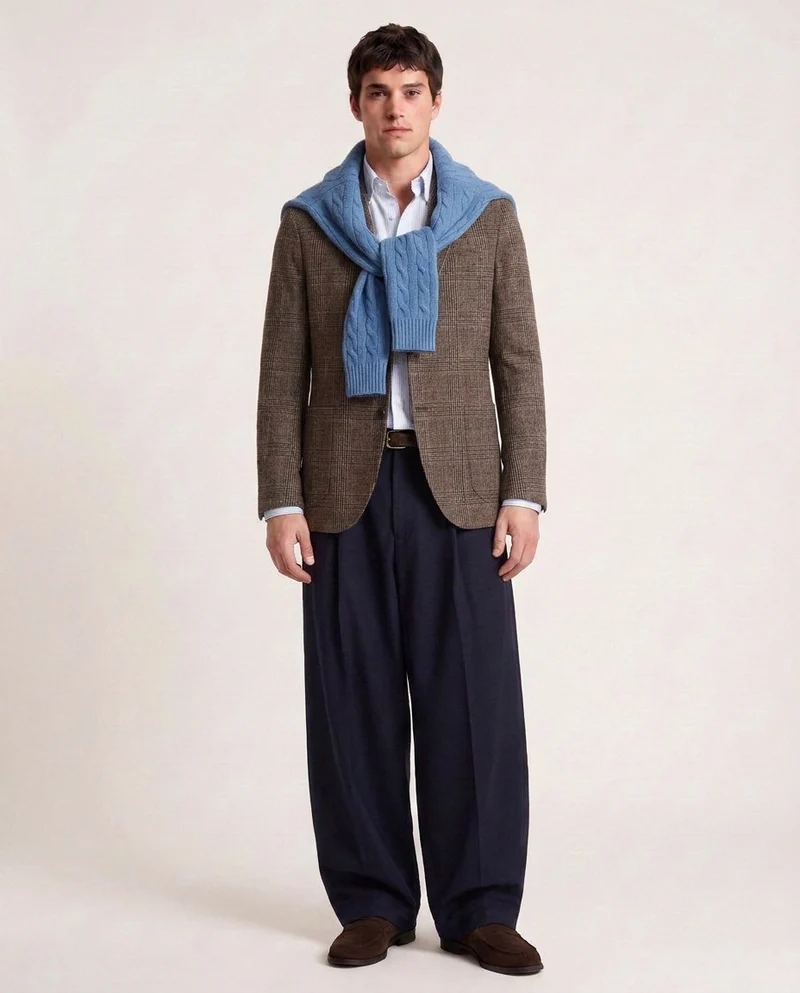 Blazer con motivo a quadri