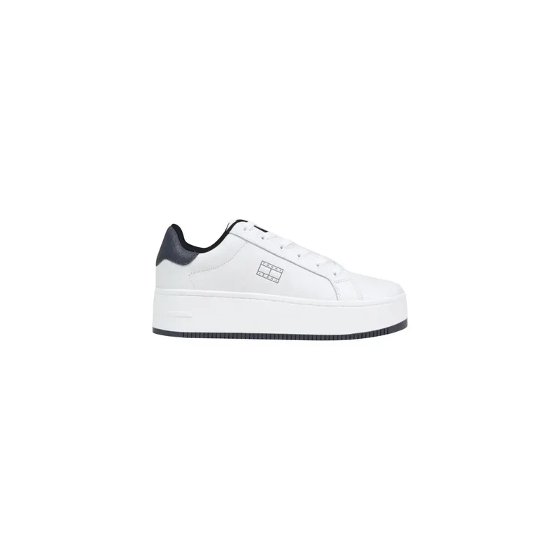 Tommy Hilfiger Jeans Weiße Ledersneaker für Damen