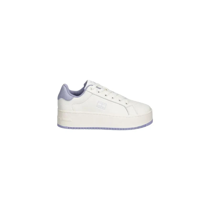 Tommy Hilfiger Jeans Weiße Ledersneaker für Damen