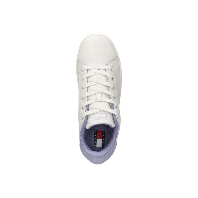 Tommy Hilfiger Jeans Weiße Ledersneaker für Damen