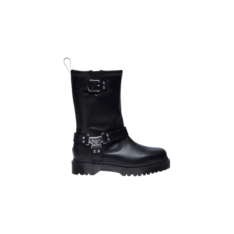 Dr. Martens Damen Schwarze Leder Knöchelstiefel