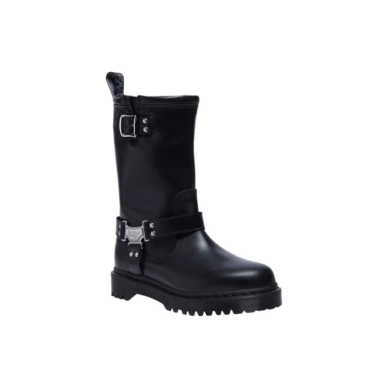 Dr. Martens Damen Schwarze Leder Knöchelstiefel