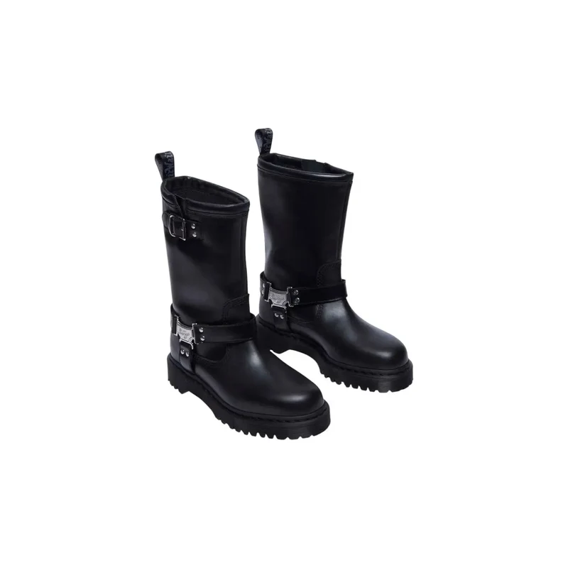 Dr. Martens Damen Schwarze Leder Knöchelstiefel