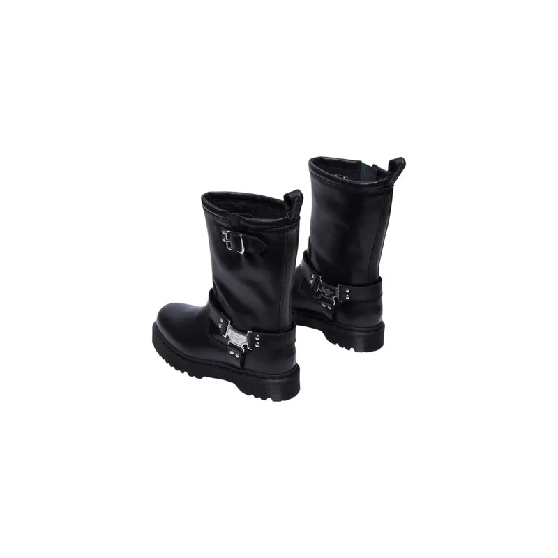 Dr. Martens Damen Schwarze Leder Knöchelstiefel