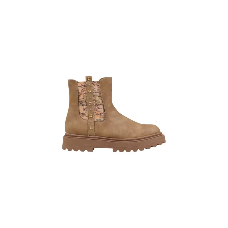 Alviero Martini Prima Classe Beige Knöchelstiefel mit Reißverschluss