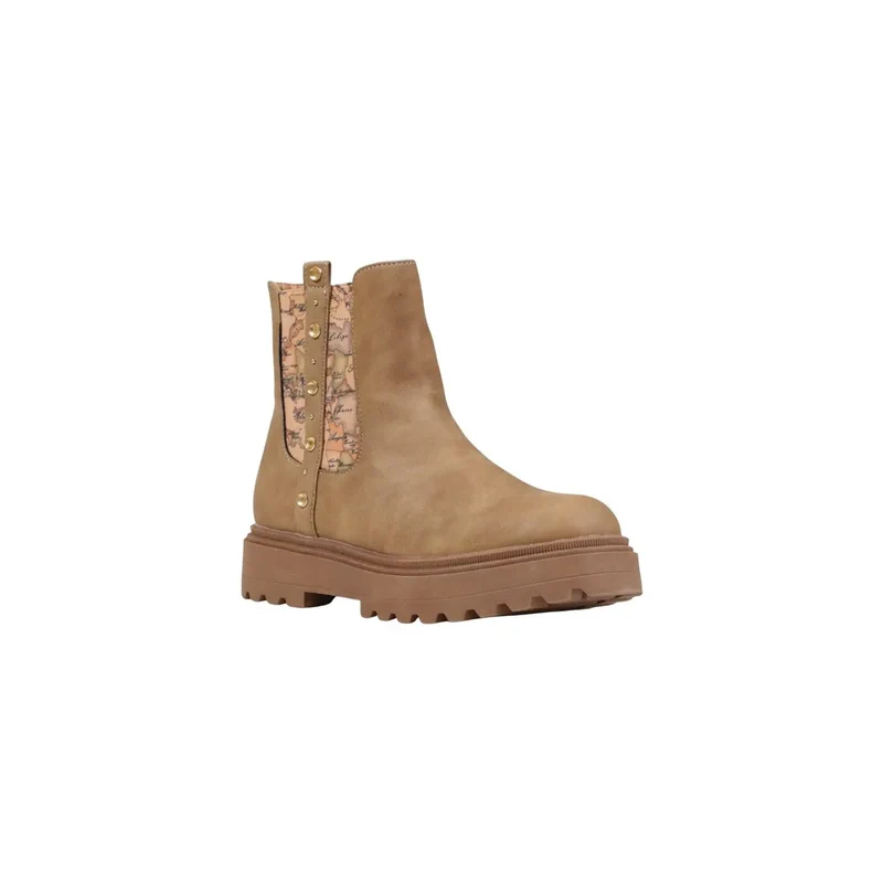 Alviero Martini Prima Classe Beige Knöchelstiefel mit Reißverschluss