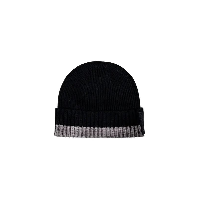 Armani Exchange Schwarze und graue Strickmütze für Herren