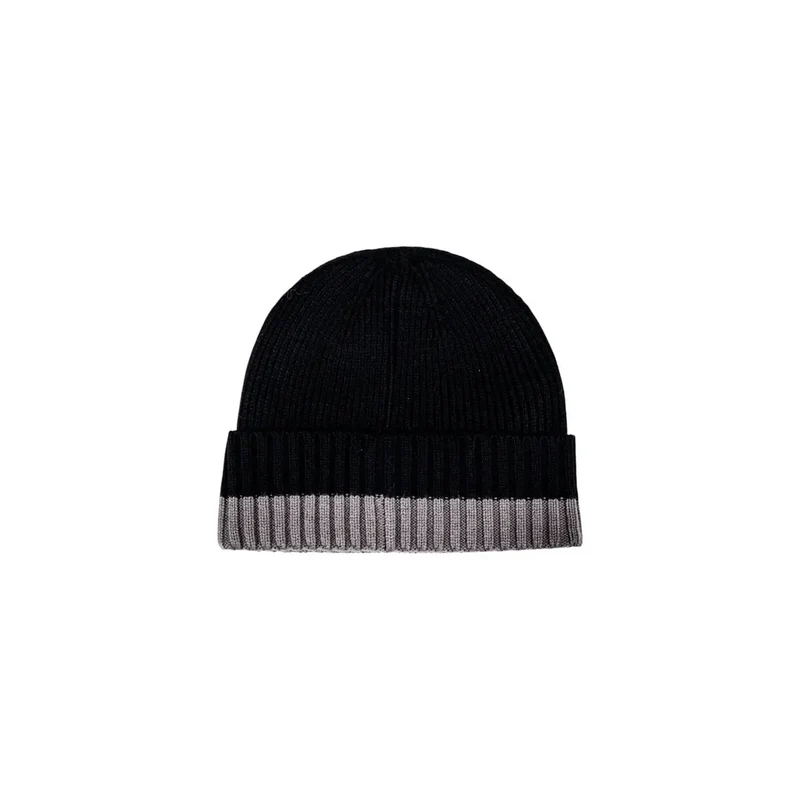 Armani Exchange Schwarze und graue Strickmütze für Herren