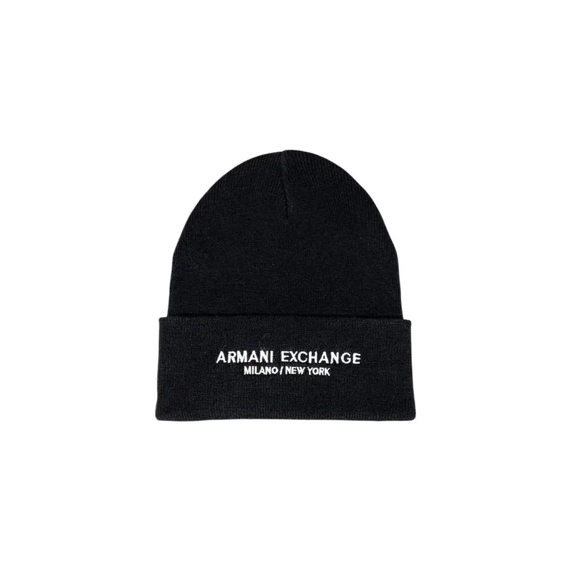 Armani Exchange Schwarzes Strickmützchen