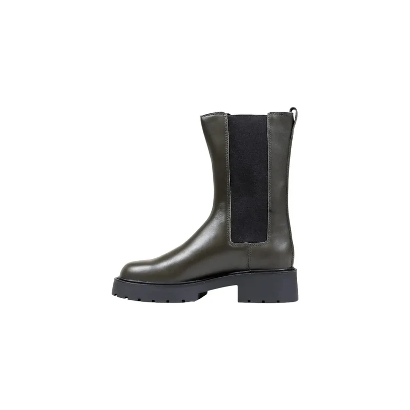 Calvin Klein Jeans Damen Graue Leder Knöchelstiefel