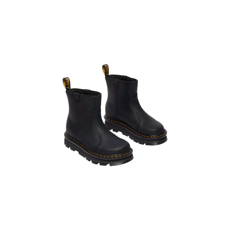 Dr. Martens Damen schwarze Lederschuhe mit Knöchelhöhe