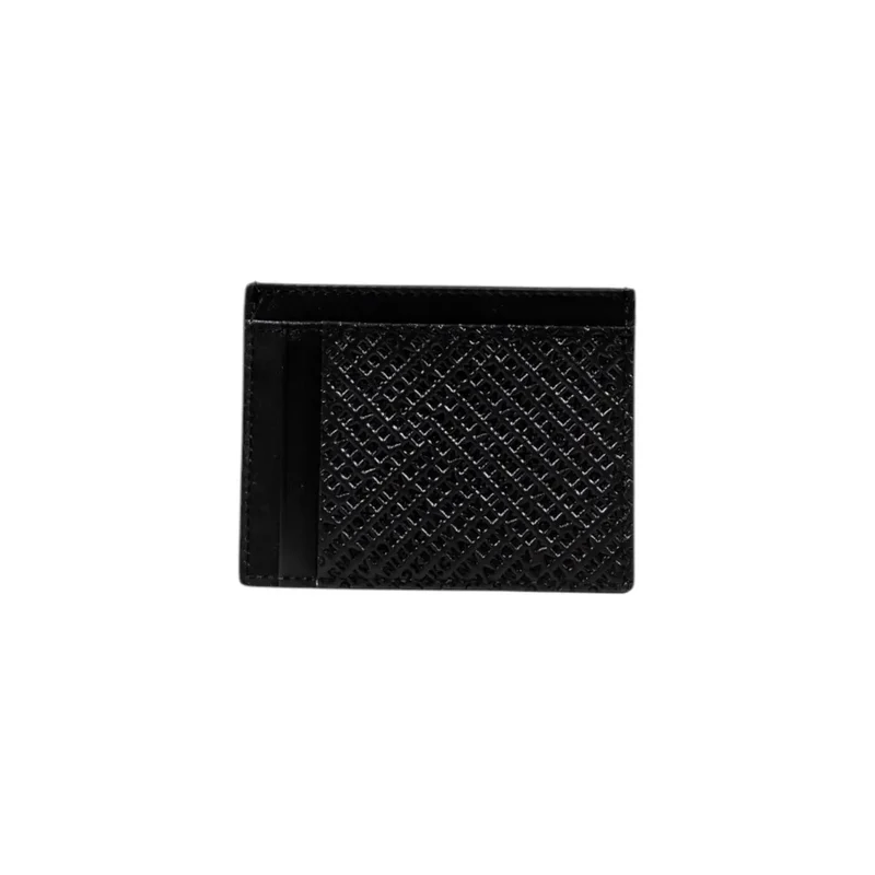 Armani Exchange Schwarzes Leder Portemonnaie für Männer Herbst Winter