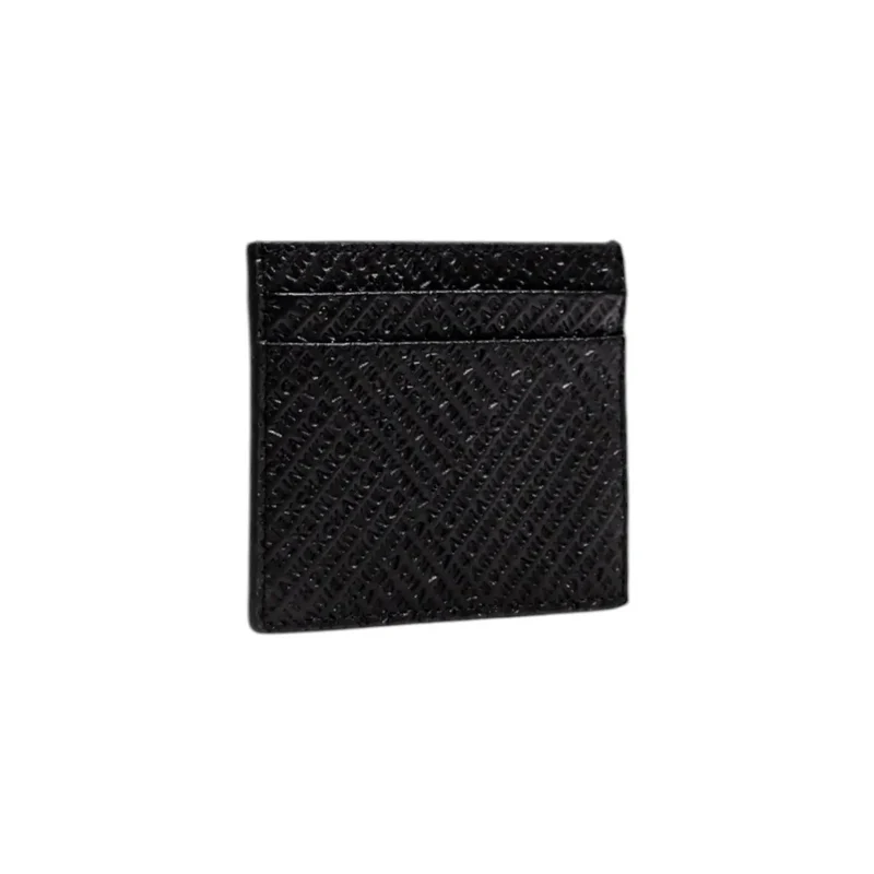 Armani Exchange Schwarzes Leder Portemonnaie für Männer Herbst Winter