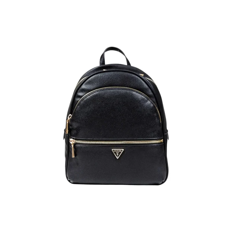 Guess Women Schwarzer Polyurethan Rucksack mit mehreren Taschen