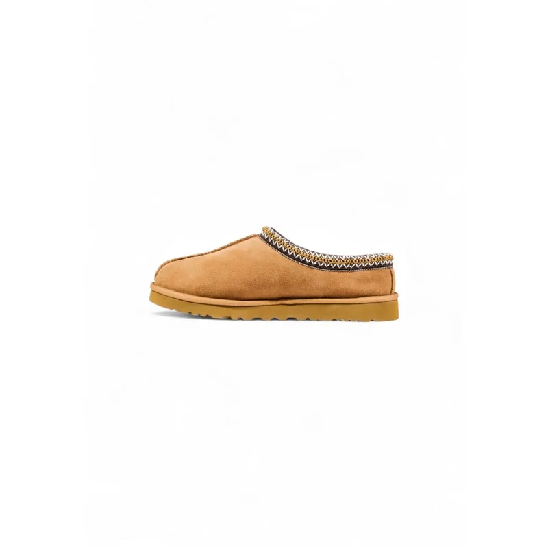 Ugg Frauen Beige Wildleder Runde Zehe Hausschuhe Herbst Winter
