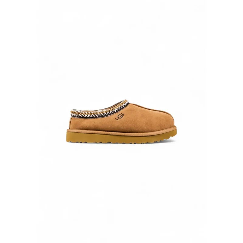Ugg Damen Beige Leder Hausschuhe Herbst Winter