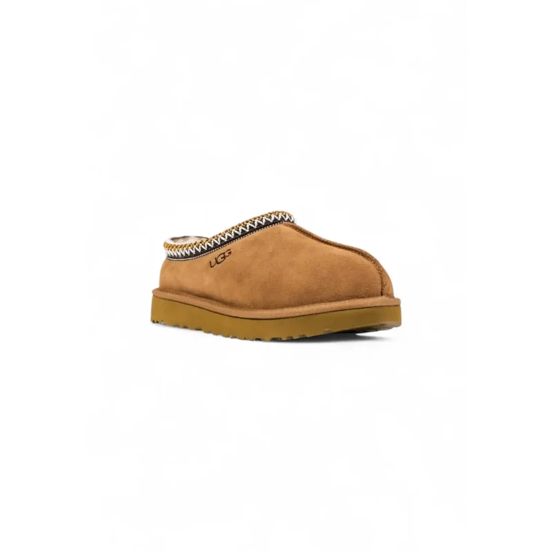 Ugg Damen Beige Leder Hausschuhe Herbst Winter
