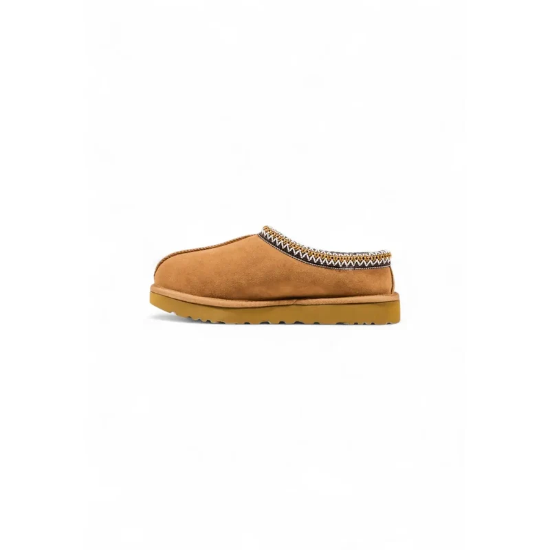 Ugg Damen Beige Leder Hausschuhe Herbst Winter
