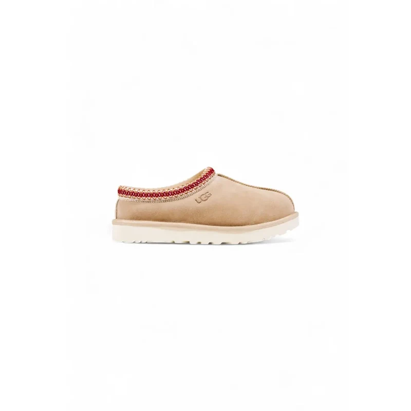 Ugg Damen Beige Leder Hausschuhe Herbst Winter