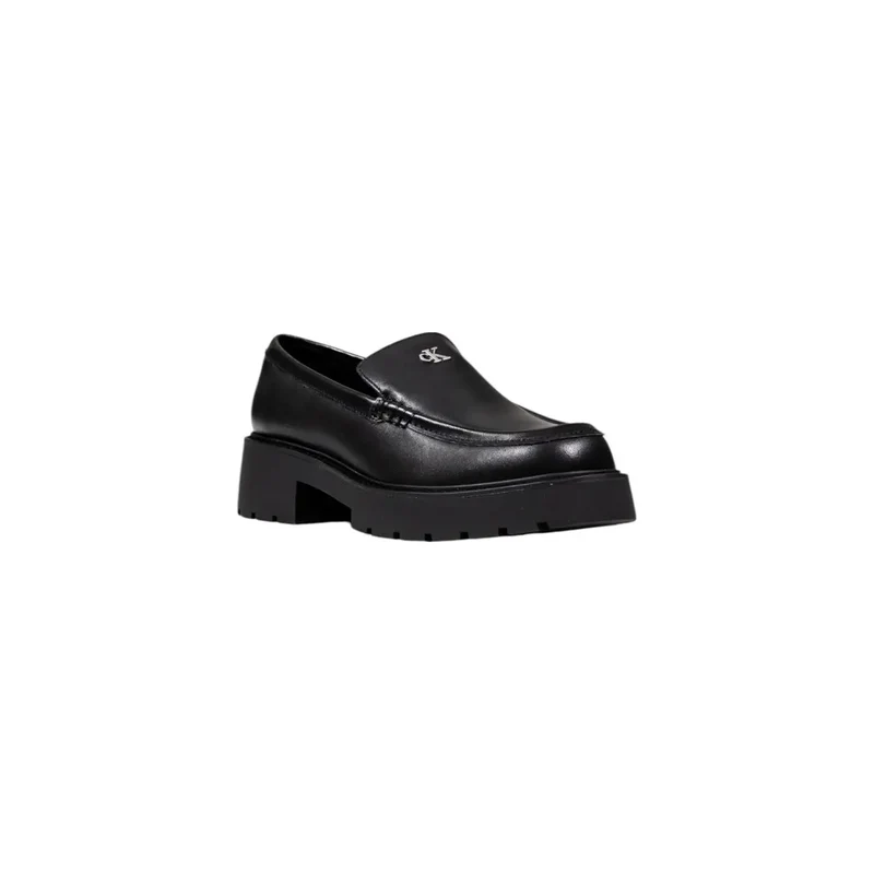 Calvin Klein Jeans Damen Schwarze Woll-Zeheneinstiegschuhe