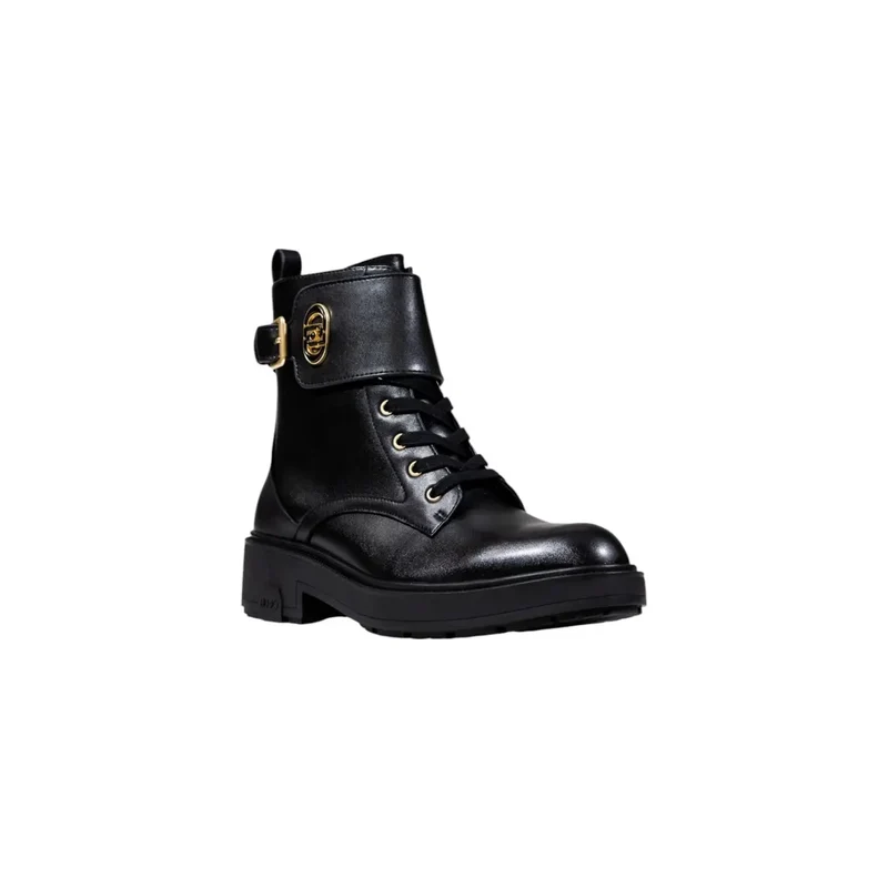 Liu Jo Schwarze Kunstlederstiefeletten mit Reißverschluss