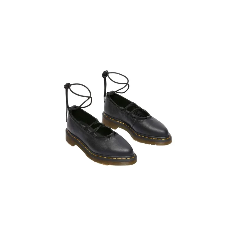 Dr. Martens Frauen Schwarz Leder Slip On Schuhe
