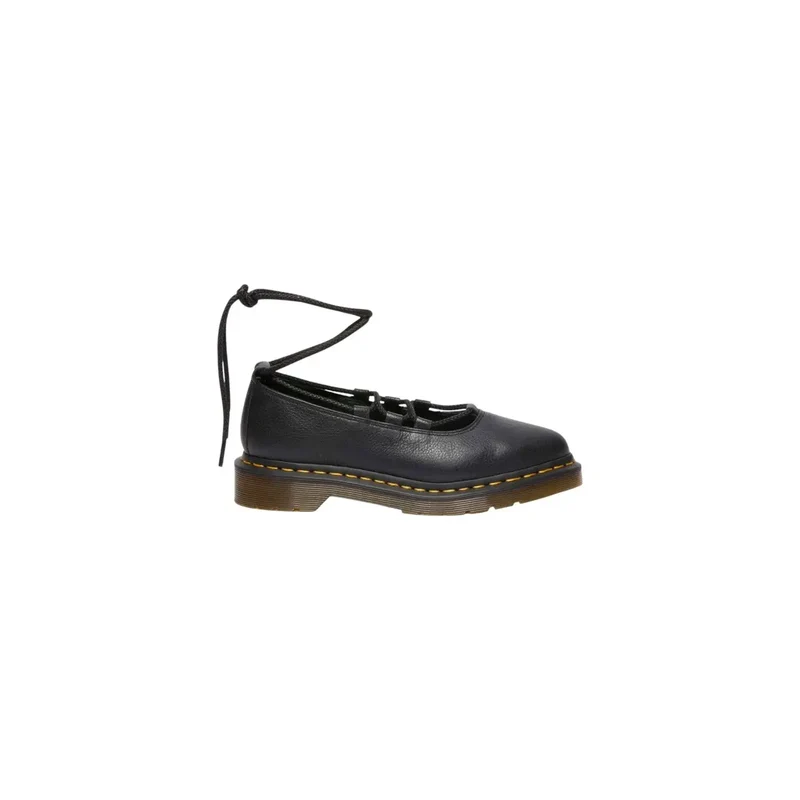 Dr. Martens Frauen Schwarz Leder Slip On Schuhe