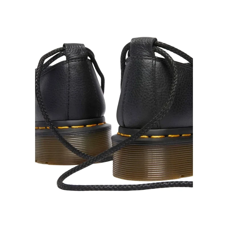 Dr. Martens Frauen Schwarz Leder Slip On Schuhe