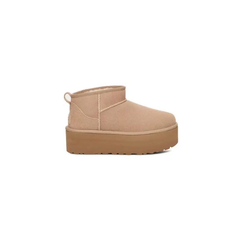 UGG Damen Beige Wildleder Ankle Boots Herbst Winter Kollektion