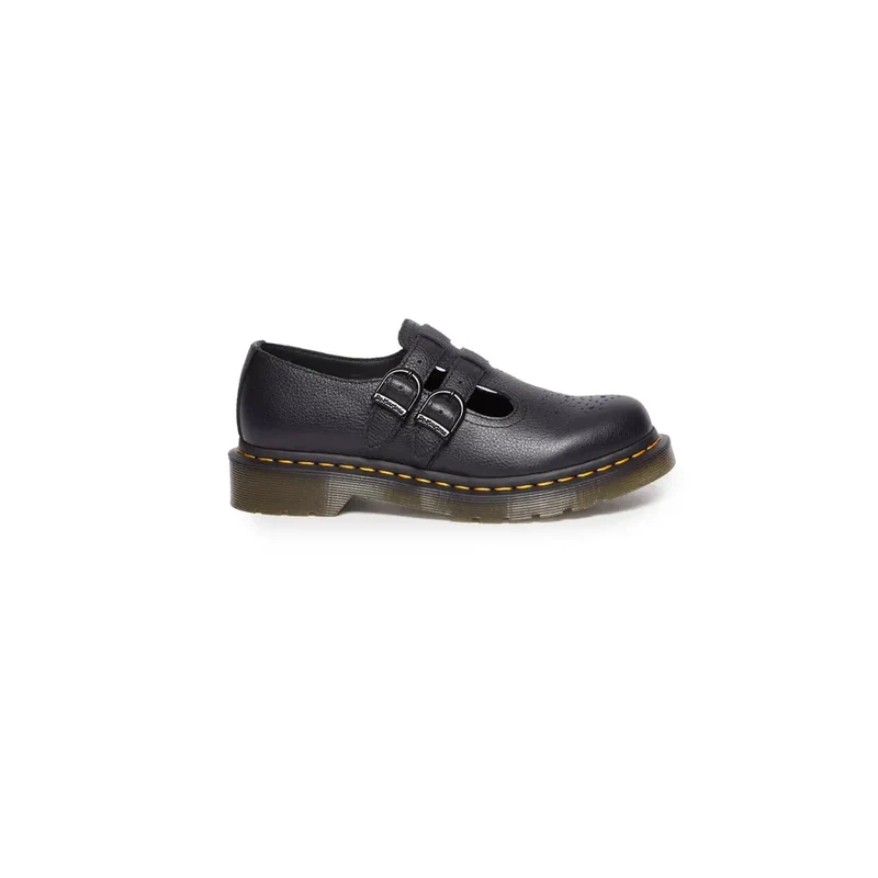 Dr. Martens Schwarz Leder Slip On Schuhe Größe 3