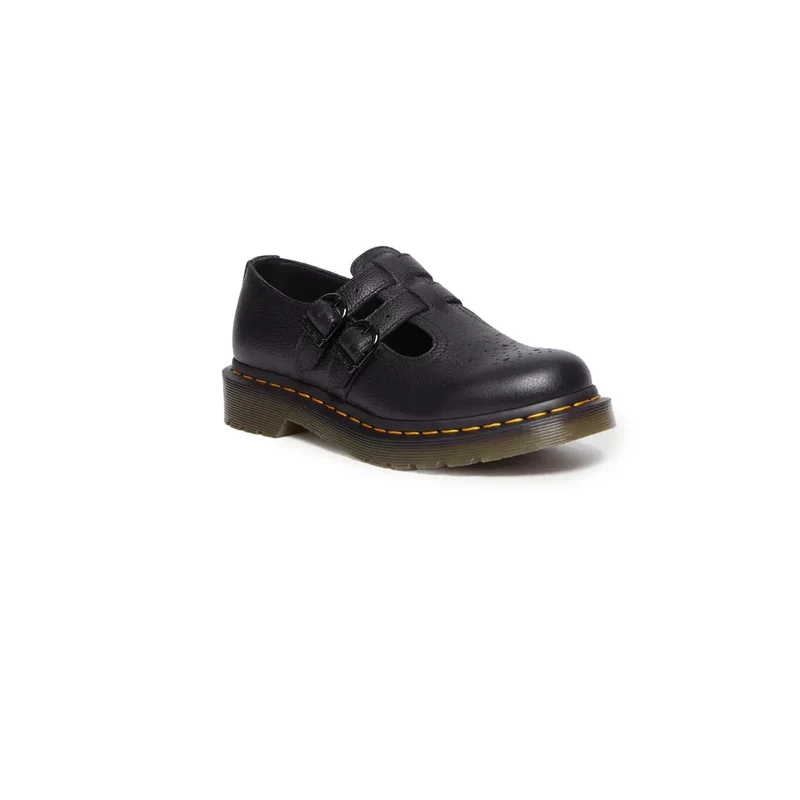 Dr. Martens Schwarz Leder Slip On Schuhe Größe 3