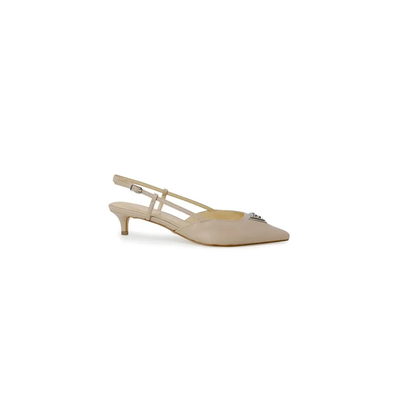 Guess Beige Spitz zulaufende Pumps mit Schleife Größe 4