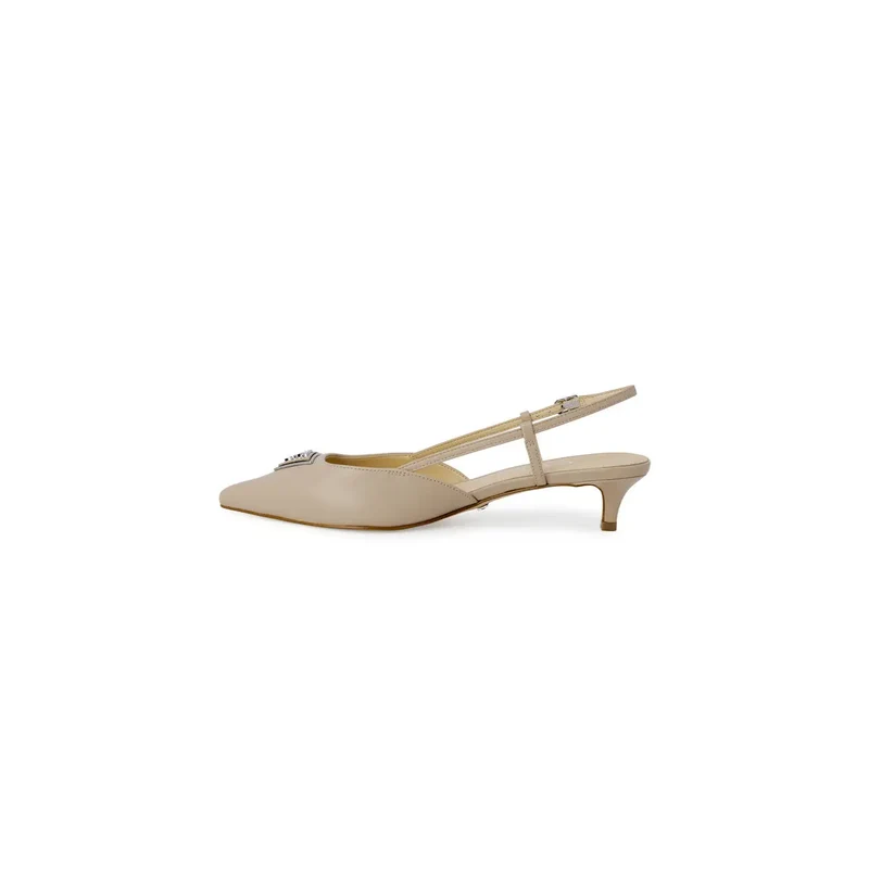 Guess Beige Spitz zulaufende Pumps mit Schleife Größe 4