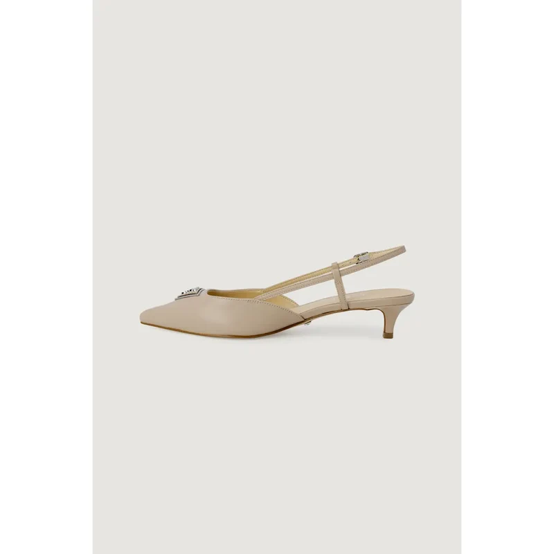 Guess Beige Spitz zulaufende Pumps mit Schleife Größe 4