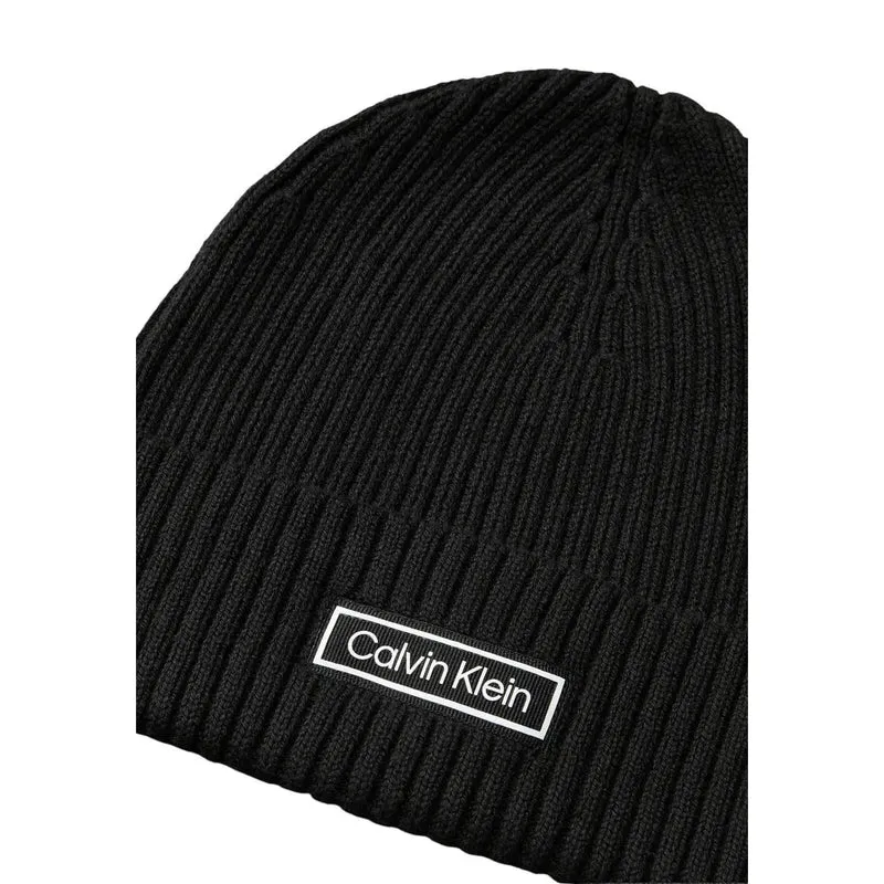 Calvin Klein Schwarze Kaschmir-Baumwollmütze für Männer