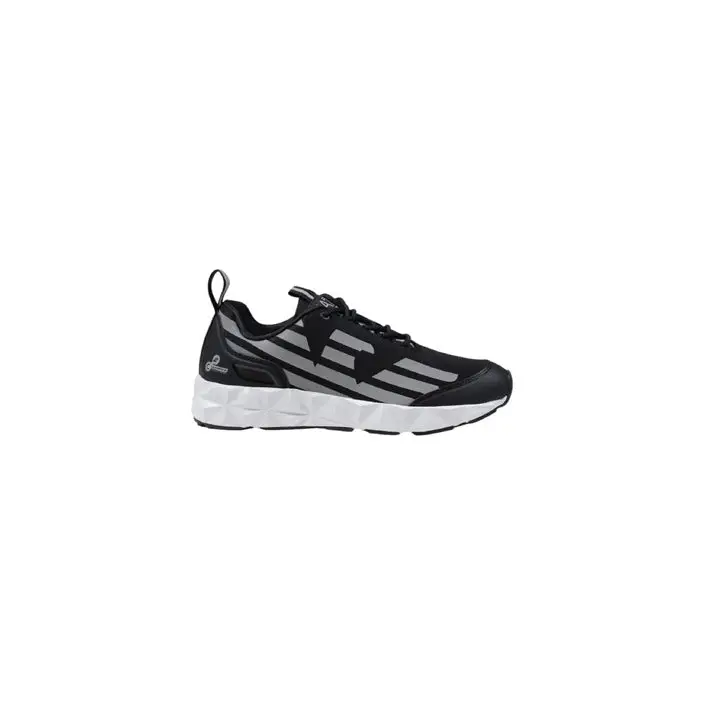 EA7 Schwarz Beige Herren Athletic Sneakers – Geometrischer Druck