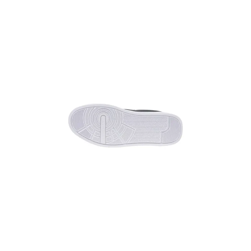 Marineblaue Leder Sneaker mit weißer Sohle Tommy Hilfiger