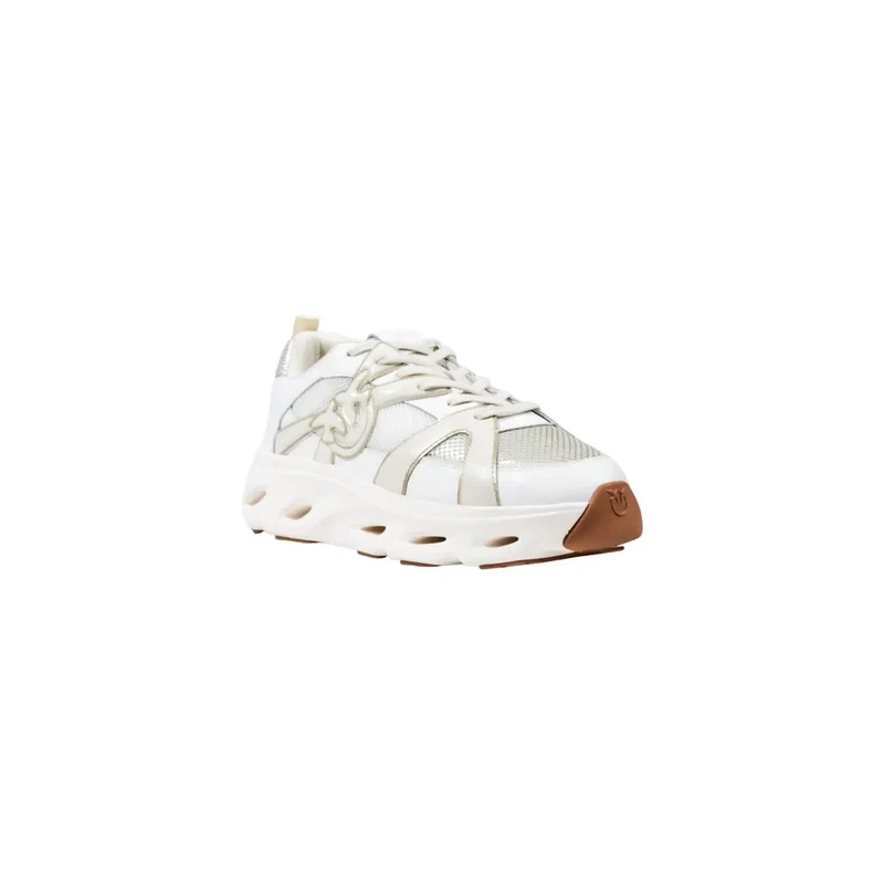 Pinko Damen Slip On Weißes Leder Sportliche Sneakers