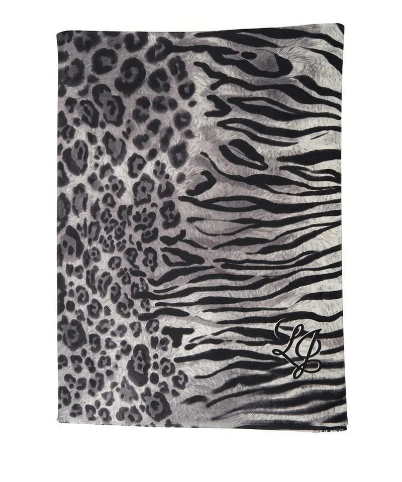 Sciarpa con stampa animalier