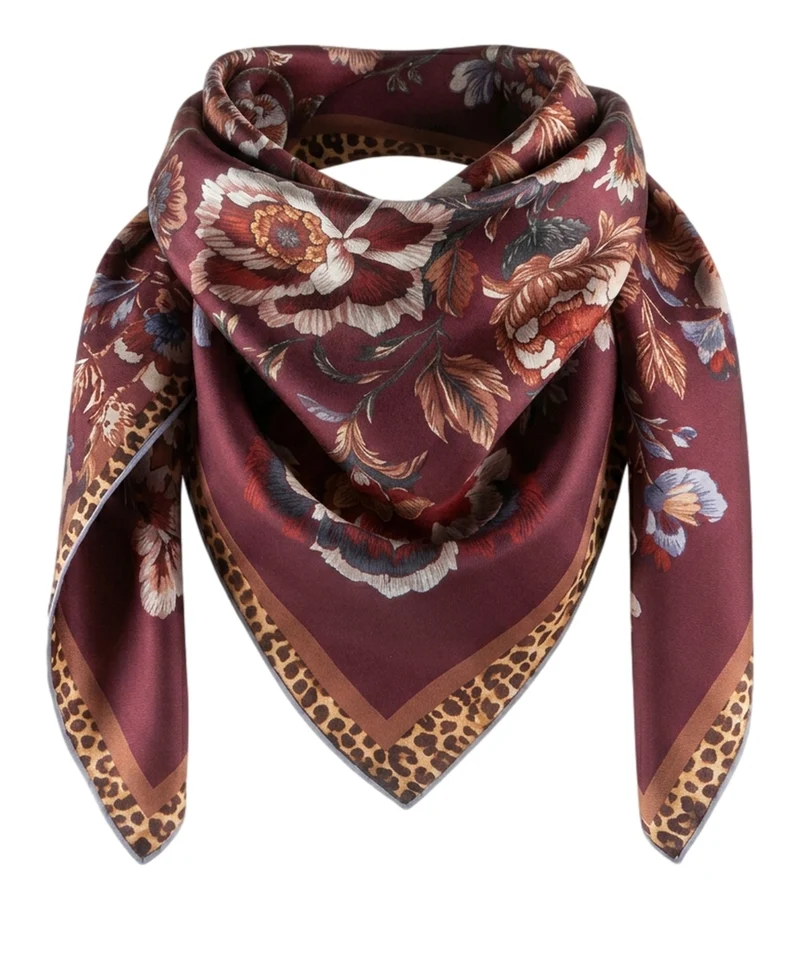 Foulard con motivo floreale