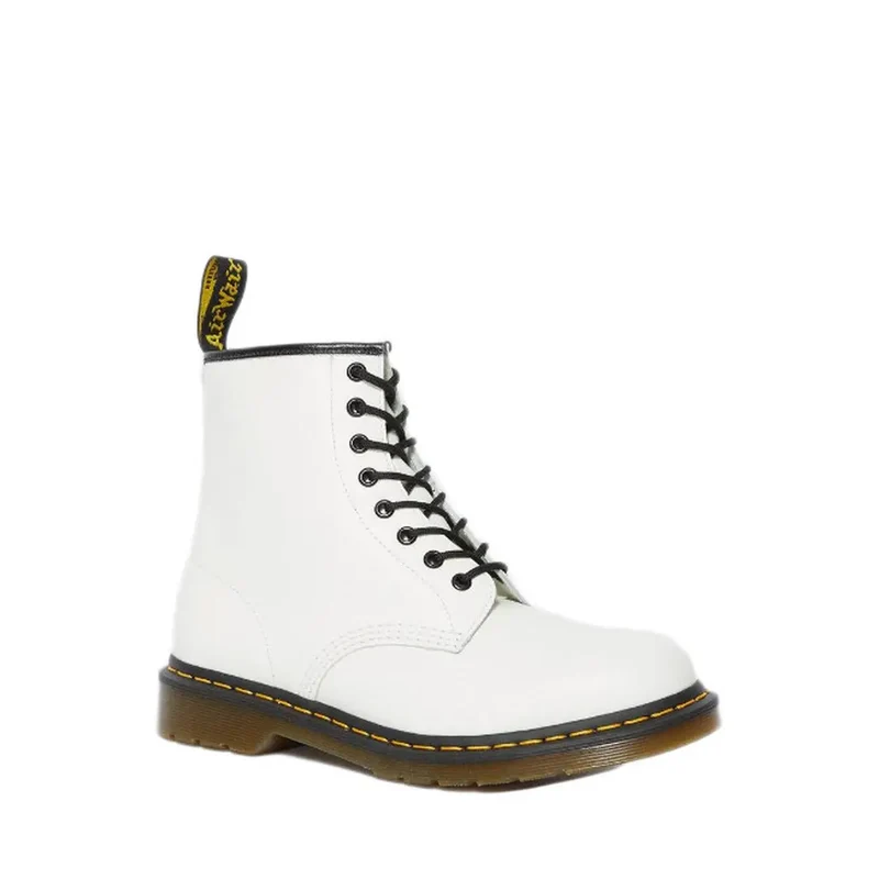 Dr. Martens Damen Schnürstiefel aus weißem Leder