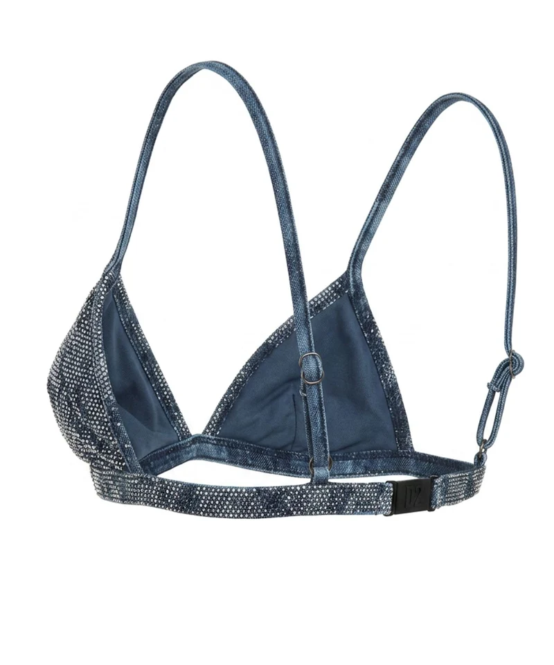 Top con applicazione di strass