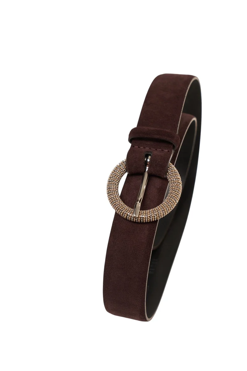 Cintura in pelle scamosciata