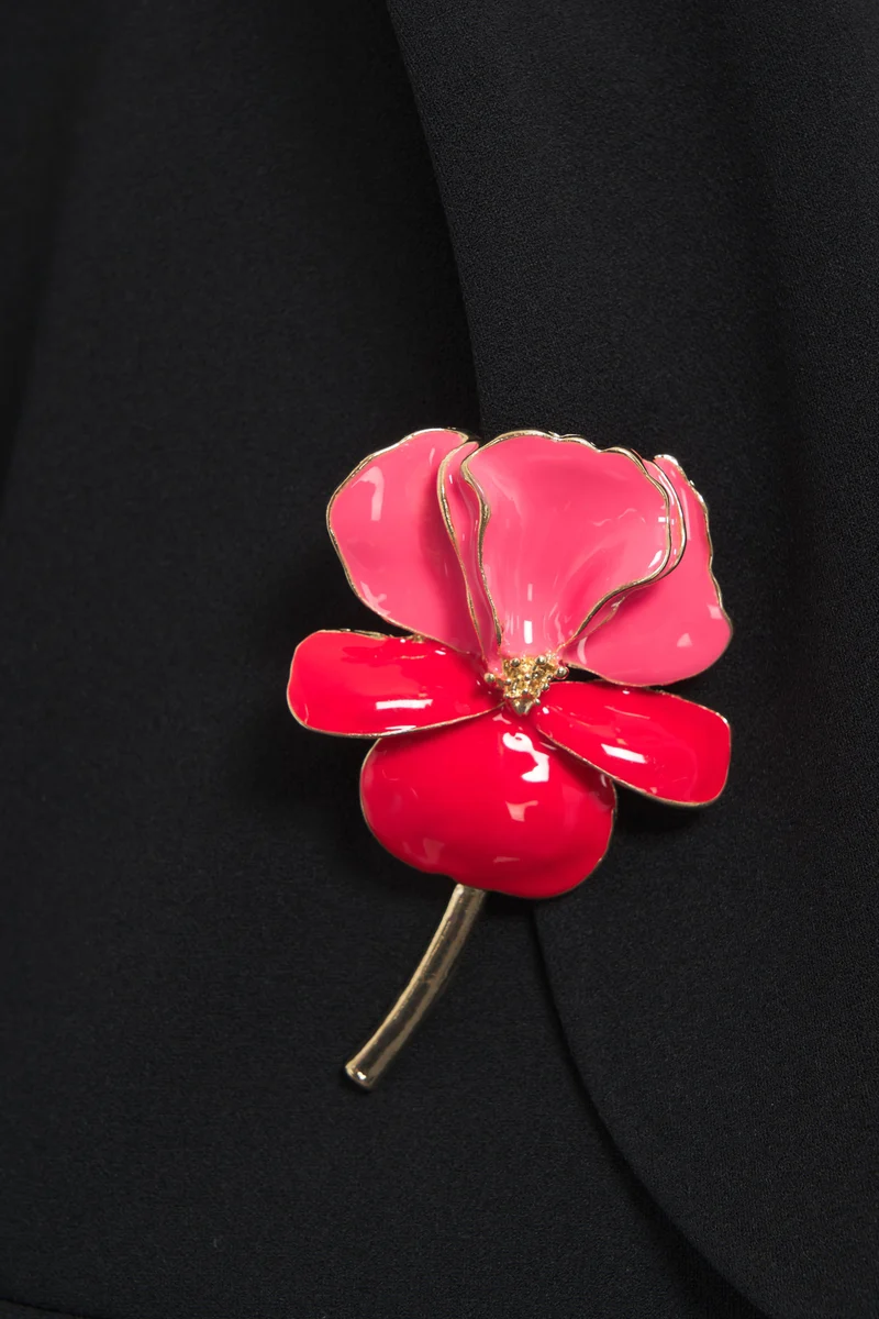 Blazer con applicazioni floreali