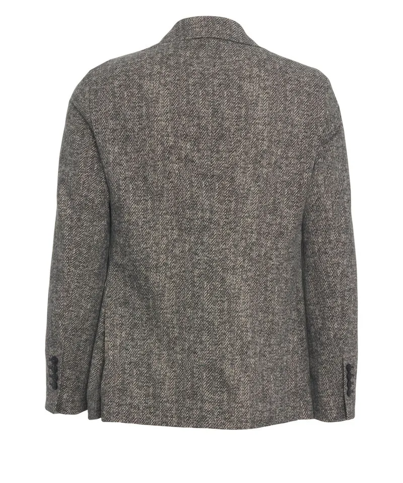 Blazer con effetto melangiato